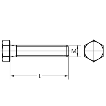 category DIN 933 Болт с шестостенна глава и цяла резба 10.9 Zn blueprint thumb