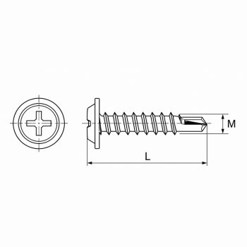 category Винт с широка периферия самопробивен - Копче blueprint thumb
