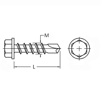 category DIN 7504 К Винтoве самопробивни с шестограмна глава с шайба blueprint thumb