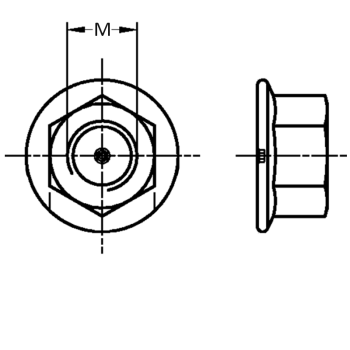 category DIN 6923 Гайка фланшова с накат неръждаема А2 blueprint thumb