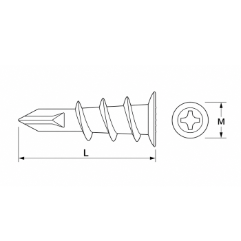 category Дюбел за гипсокартон с връх 13х32 blueprint thumb