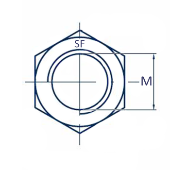 category DIN 439 Гайка шестостенна ниска  месинг blueprint thumb