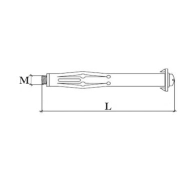 схема на  продукт Дюбел за преградни стени метален M4х52 (10 бр.) thumb