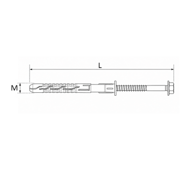 схема на  продукт Дюбел с винт шестостенна глава TORX M12x80 thumb