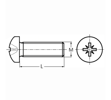 схема на  продукт DIN 7985 ZN M 3 x 8 (100 бр.) thumb