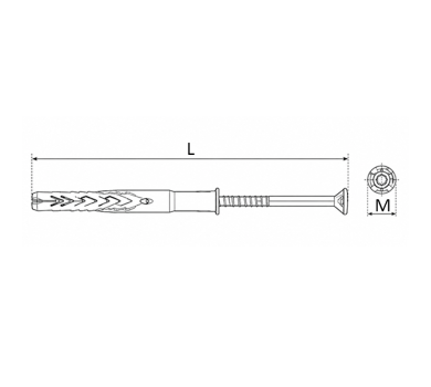 схема на  продукт Дюбел с винт фрезенгова глава TORX FISCHER SXRL Т SXRL 10 x 230 thumb
