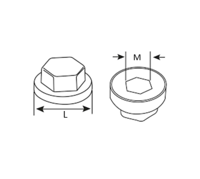 схема на  продукт Капачка PVC SW8 ф19 RAL 3009 thumb