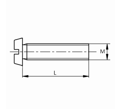 схема на  продукт DIN 84 ZN M3x10 (100 бр.) thumb