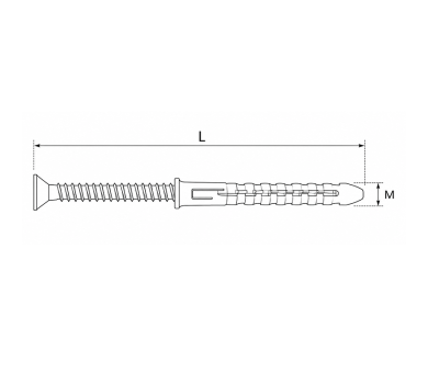 схема на  продукт Дюбел с винт фрезенкова глава TORX M10x80 (50 бр.) thumb