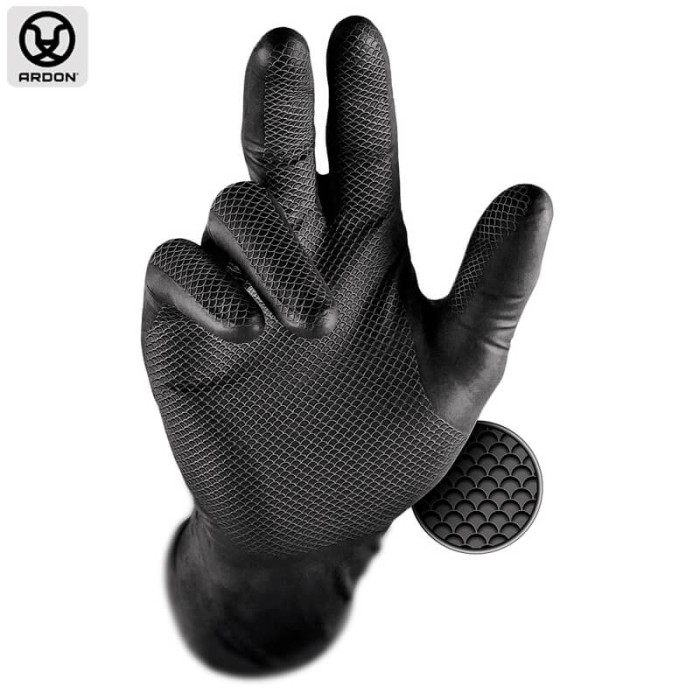 krepezhgroup product Еднократни нитрилни ръкавици GRIPPAZ® 246, черни, 50 бр., размер 8/M image