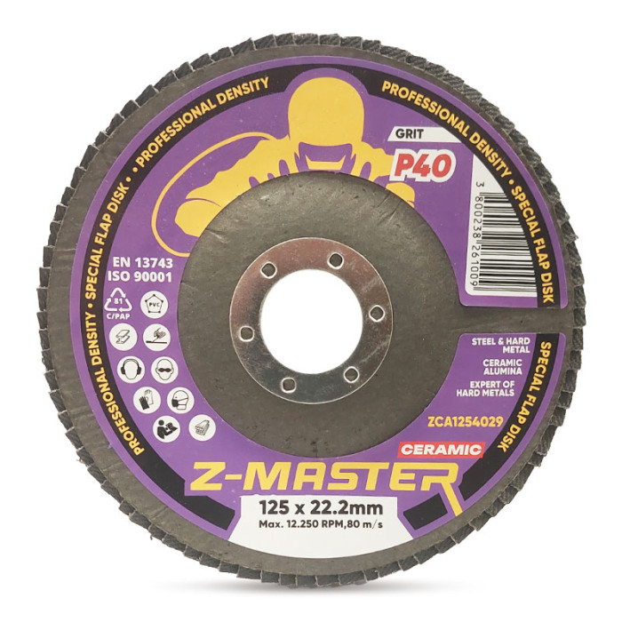 krepezhgroup product Керамичен ламелен диск Z-MASTER Ceramic (Лилав) – 125 x 22.2 мм - P40 image