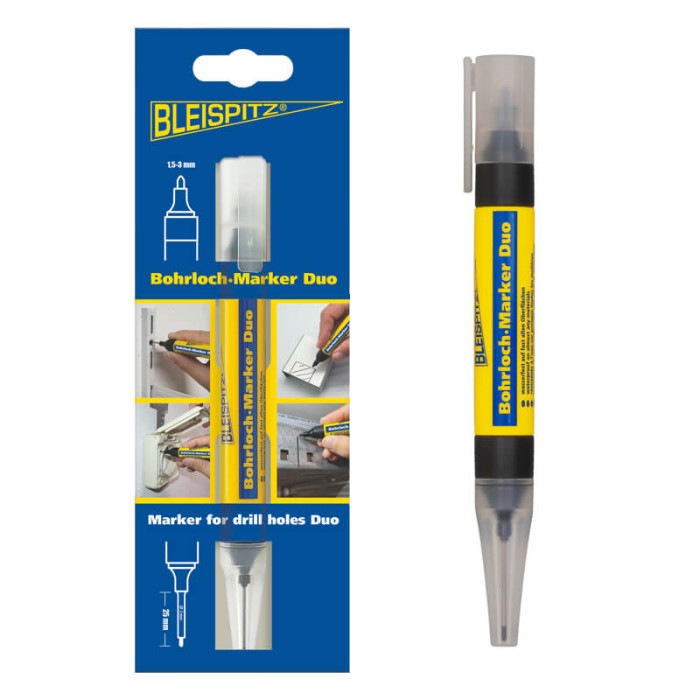 krepezhgroup product Bleispitz Маркер за дълбоки отвори DUO 1.5-3mm, черен, блистер image
