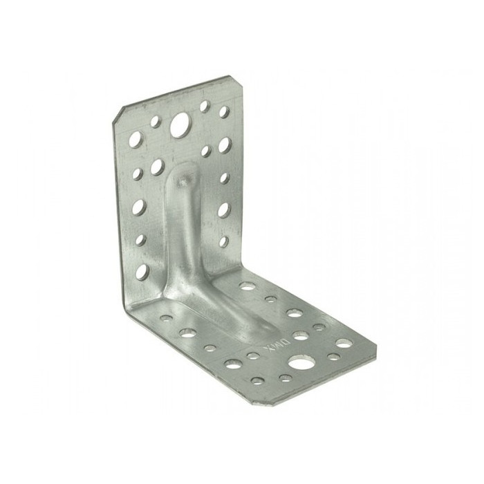 krepezhgroup product Планка ъглова подсилена равнораменна с фиксиращи отвори, поцинкована (15 бр.) image